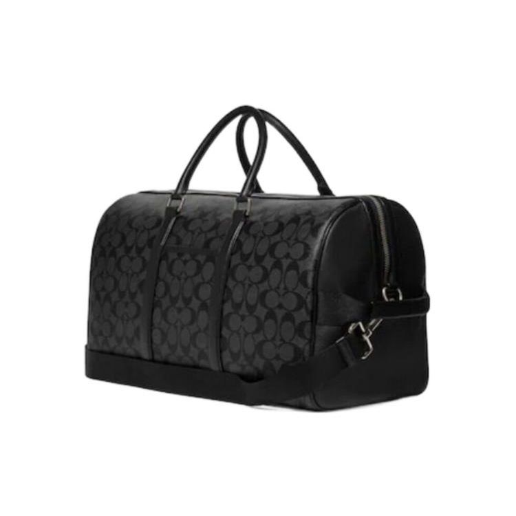 Coach Venturer 45 Classic Monogram Print Zipper Closure Ski Patch Canvas And Leather Crossbody Bag Large Men crossbody bag Black CE553-QBPHT