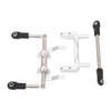 1 10 RC Servo Mount with Hydraulic Steering Link Aluminum Alloy Lightweight Adjustable Damping for SCX10 Models Silver