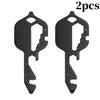 1/2Pcs Mini Multifunctional Keychain Stainless Steel Portable Key Shaped Multitool Screwdriver Bottle Opener Pocket Repair Tool