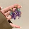 925 Silver Needle Purple Grape Earrings - Cute, Fashionable, and Stylish Earrings for Women