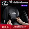 EAV3 2026 Hot Interior Stickers Car Leather Headrest Cover Front Rear Seat Pillow Protective Set For Lexus RX300 IS200 IS250 ES350 Ct