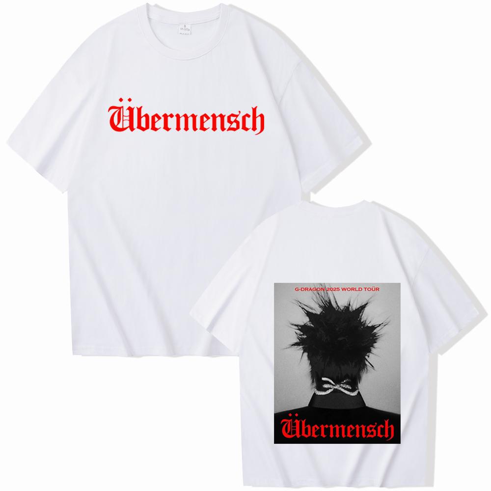 Футболка G-Dragon 2025 Мировой тур Мужская Женская Харадзюку Круглый вырез Летняя Повседневная Футболка рубашки для мужчин рубашки футболки