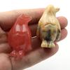 Cute Penguin Statue Natural Amethyst Rose Quartz Healing Crystals Stones Carving Reiki Animal Figurines Crafts Room Decoration