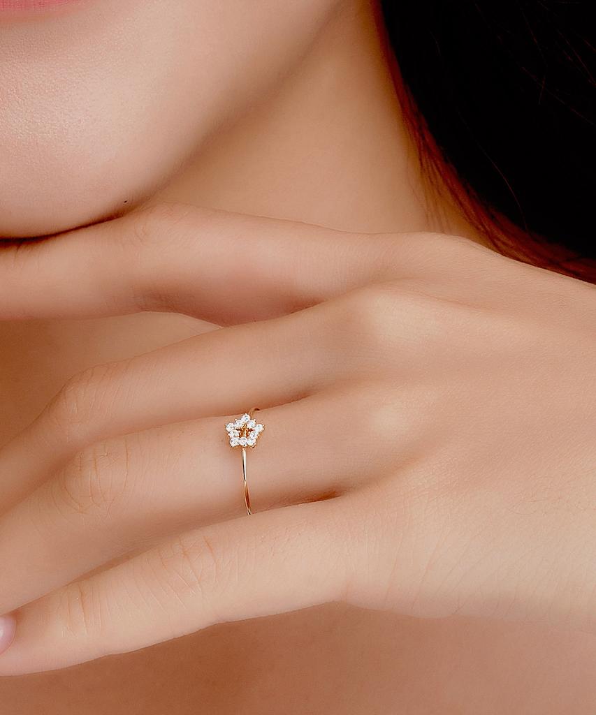 Helene Jewelry Кольцо-талисман 14K Звезда Мисс (Тип Б)