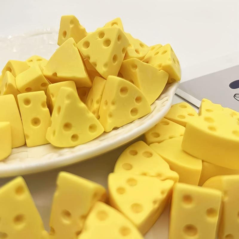 Squishy Simulated Cheese Squeeze Toy Milk-flavored Food Sensory Toy Soft Stress Relief Slow Rising Fidget Toy for Friends Gifts