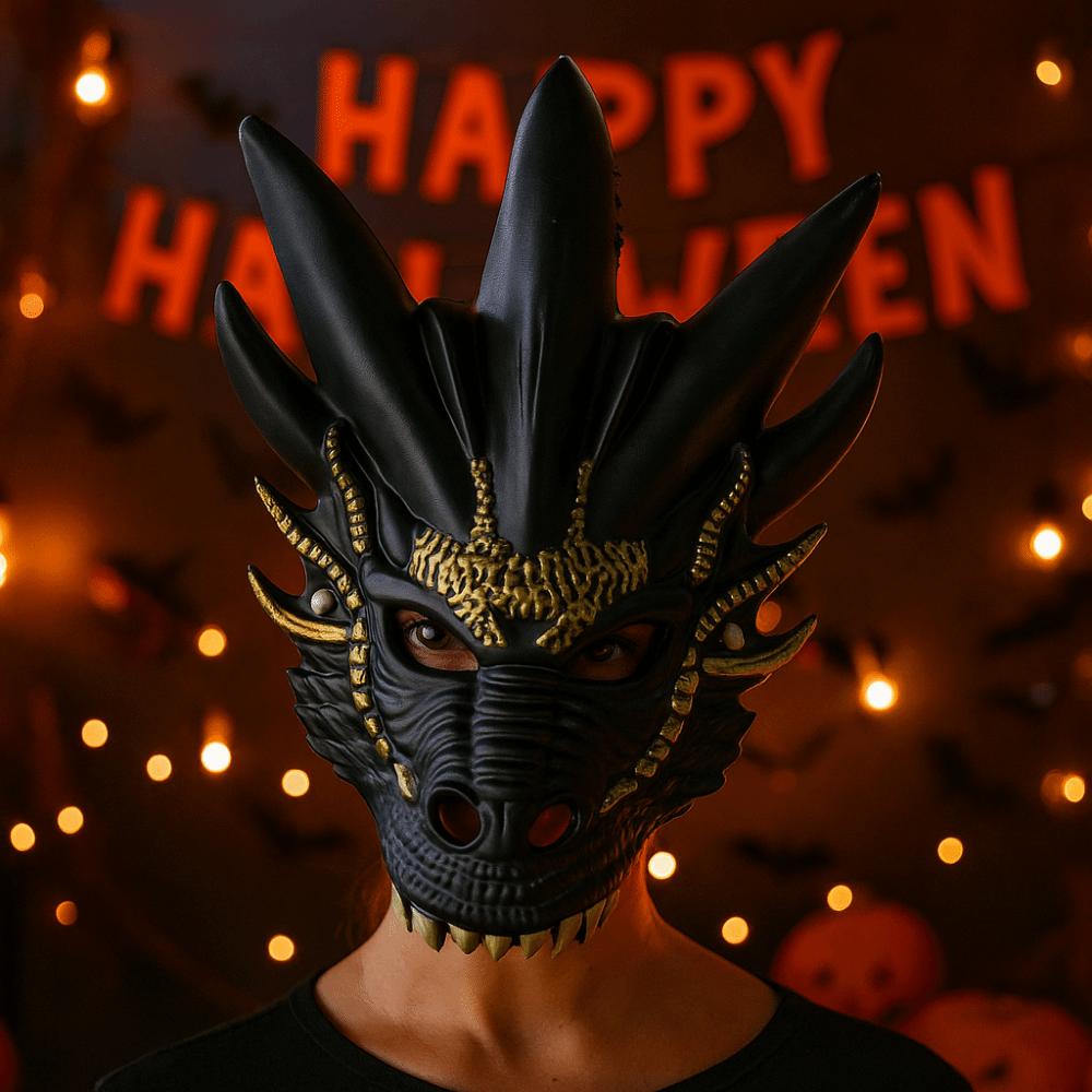 Animal Dragon Head Mask Plastic Masquerade Mask Creative Halloween Mask  Nightclub