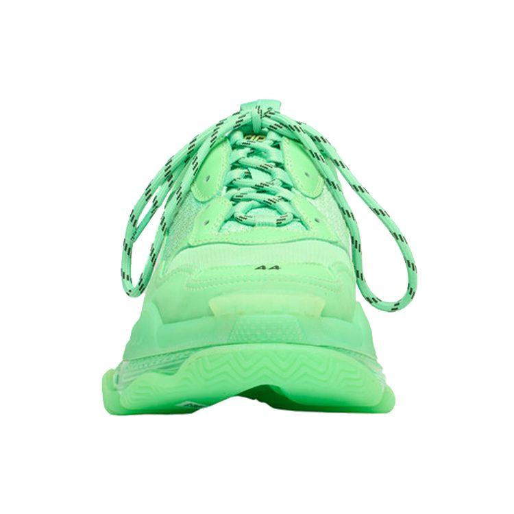 Balenciaga Triple S Кожа крупного рогатого скота Сетка Низкие Кроссовки на массивной подошве Мужские Зеленый 541624W2CF13801