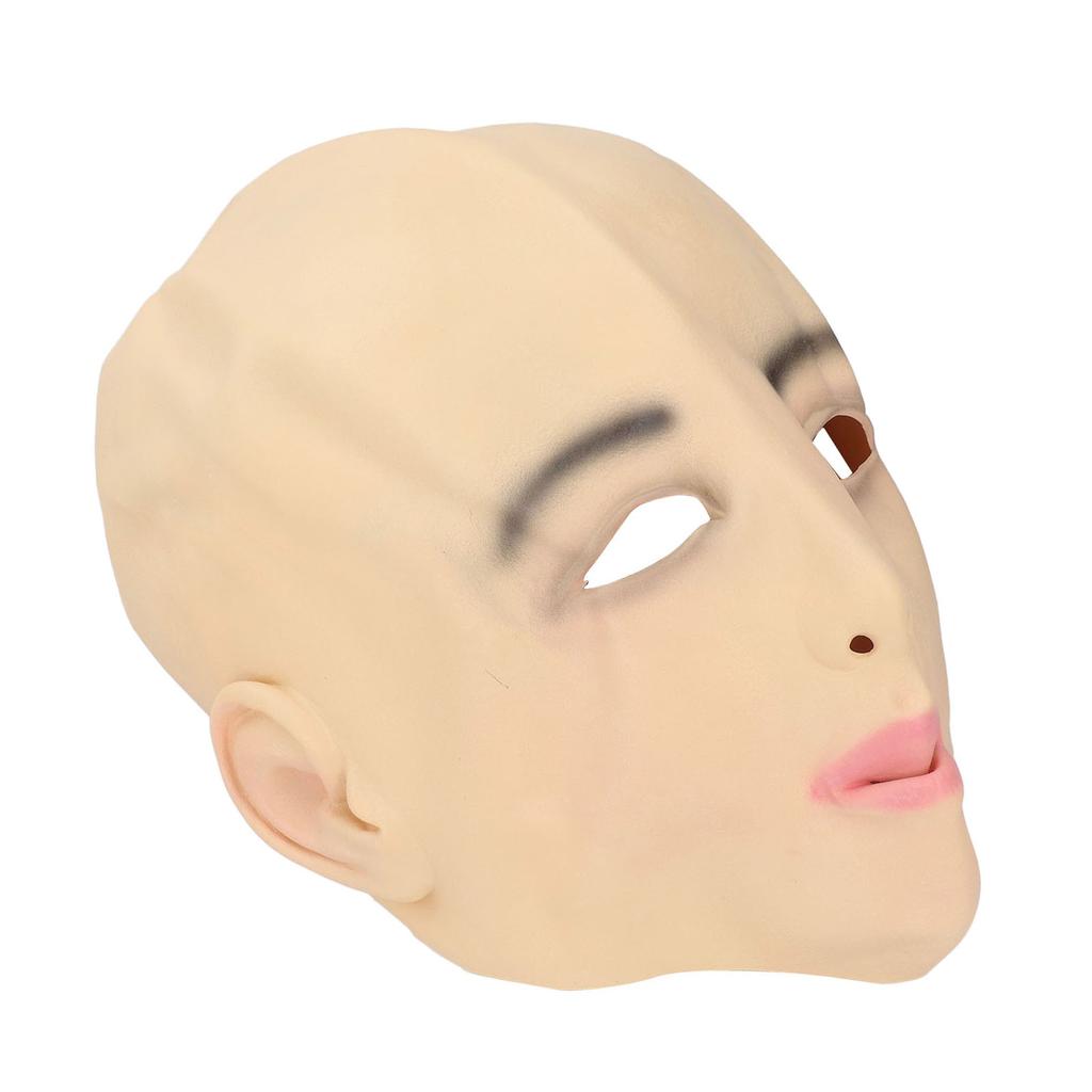 Реалистичная женская латексная маска на всю голову с отверстиями для рта и глаз, косметическая накладка, реалистичная латексная маска на голову, имитирующая человеческое лицо