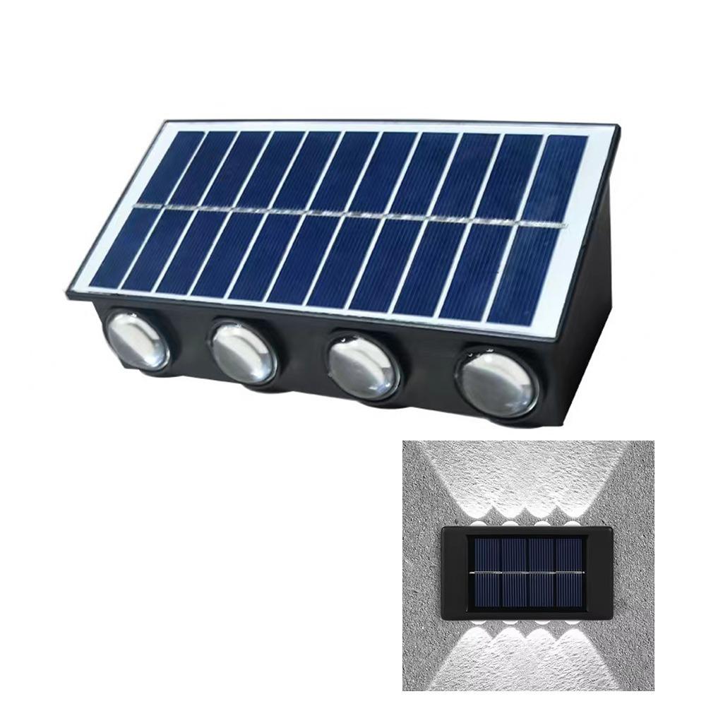 IP65 Waterproof 4/6/8 LED Solar Light Up and Down Fence Solar Lamp Modern Solar Wall Lamp Porch