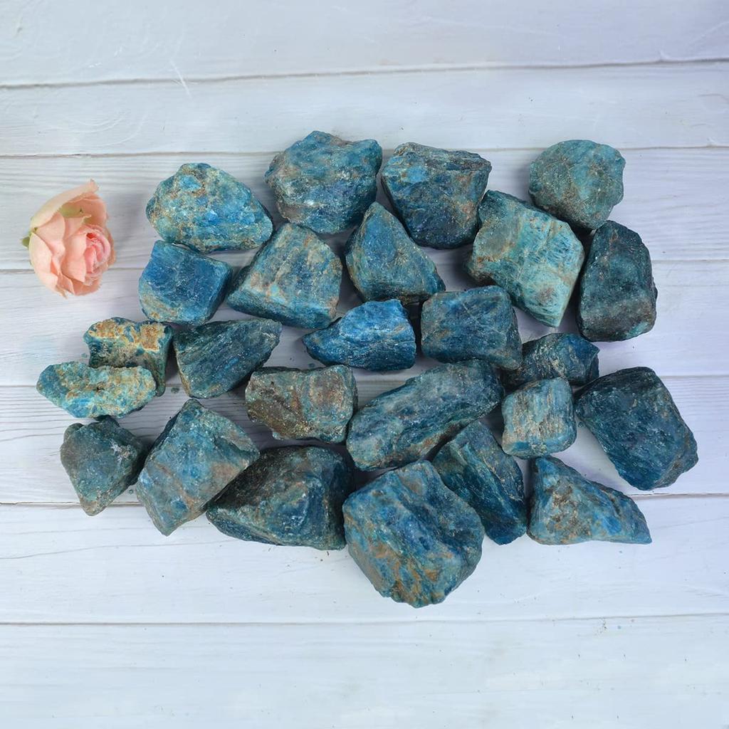 Reiki Crystal Natural Apatite Rough Stone, Apatite Raw Stones For Tumbling and Meditation and Vatsu.