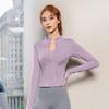 Sunscreen clothing Spring Internet celebrity fitness jacket women's zipper slim-fit quick-drying long-sleeved tight sports yoga clothing top