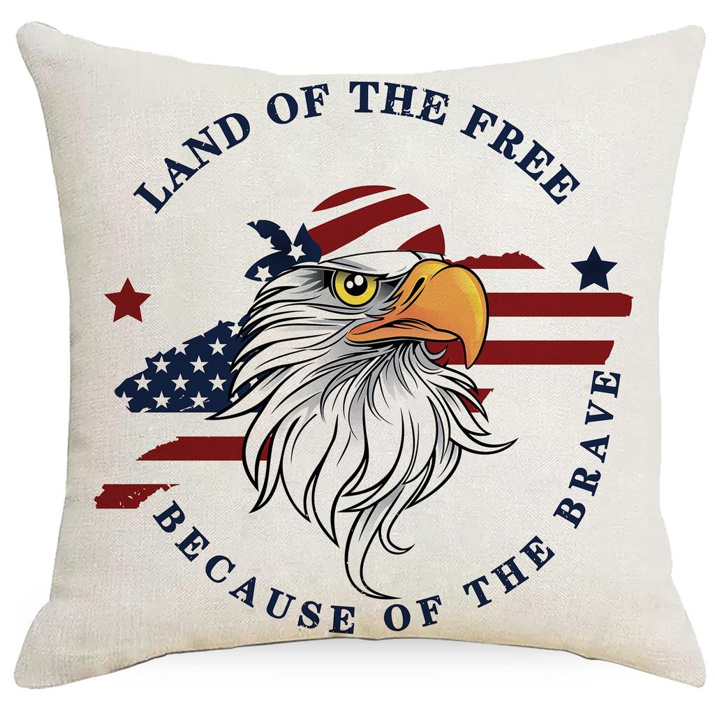 Льняная наволочка Красный и Синий Флаг Европейский и Американский Домашний Декор Гостиная Диван Наволочка