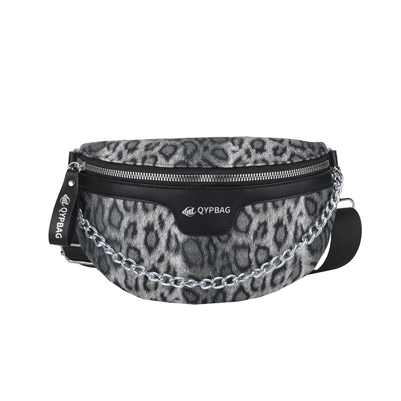 Сумка на талию с застежкой-молнией для женщин с леопардовым принтом, модная мягкая нагрудная сумка через плечо