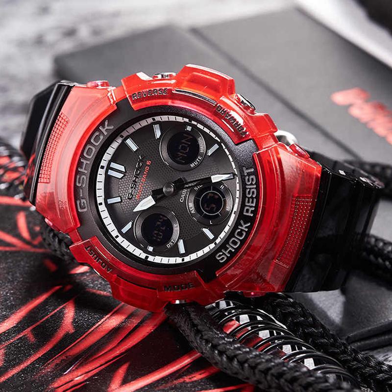 Casio Мужские часы 46,4 мм Черные AWG-M100SRB-4APR