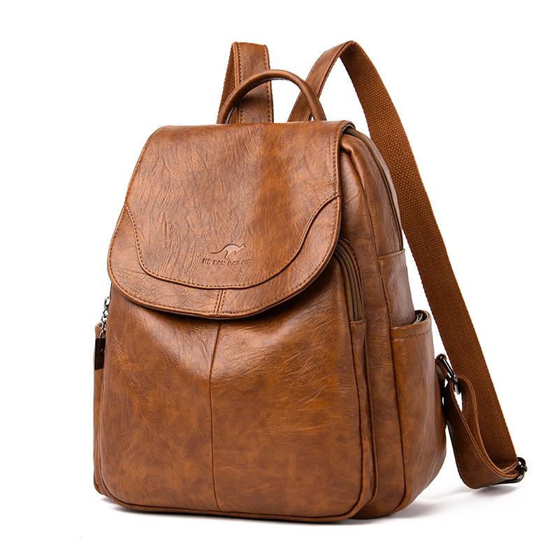 Модный рюкзак, Вместительный рюкзак из мягкой кожи для студентов, Рюкзак для путешествий на открытом воздухе, Женская сумка