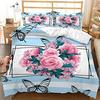 Luxury Bedding Set 3D Print Tulip Rose Print Duvet Cover Set Quilt Cover King Queen Size For Wedding Polyester Comforter Cover