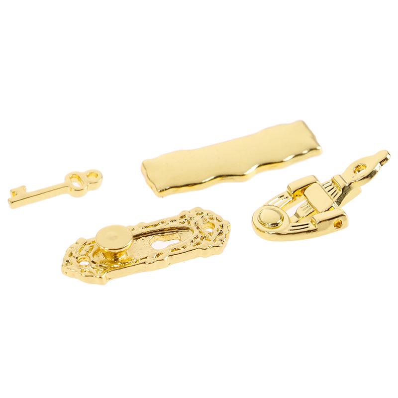 1:12 шт. Металлический дверной молоток Набор Аппаратная фурнитура для кукольного домика Миниатюрные аксессуары