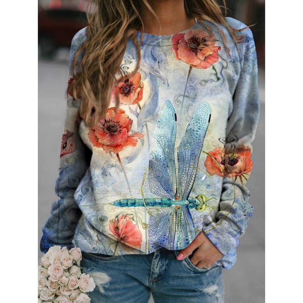 Природные пейзажи Живопись Цветочные 3D-принты Женские толстовки с капюшоном Уличная одежда Толстовки Оверсайз Пуловеры Спортивные костюмы Одежда для девочек
