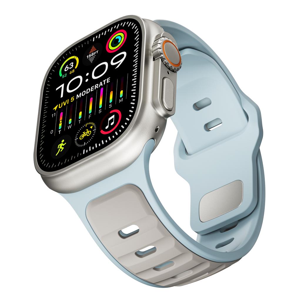 sport silicone Bands For Apple watch Ultra2 3 strap 49mm 46mm 45mm 44mm 42mm Bracelet correa IWatch Series 11 10 9 8 7 6 5 SE 3