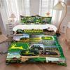 3Pcs John Deere Tractor Collage Bedding Sets For All Sizes New 3D Printed Bed Cover Comforter Duvet Cover Pillowcase Bedroom Decoration
