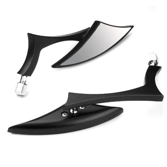 2Pcs 8/10mm Universal Aluminum Alloy Motorcycle Bar End Side Rearview Mirrors