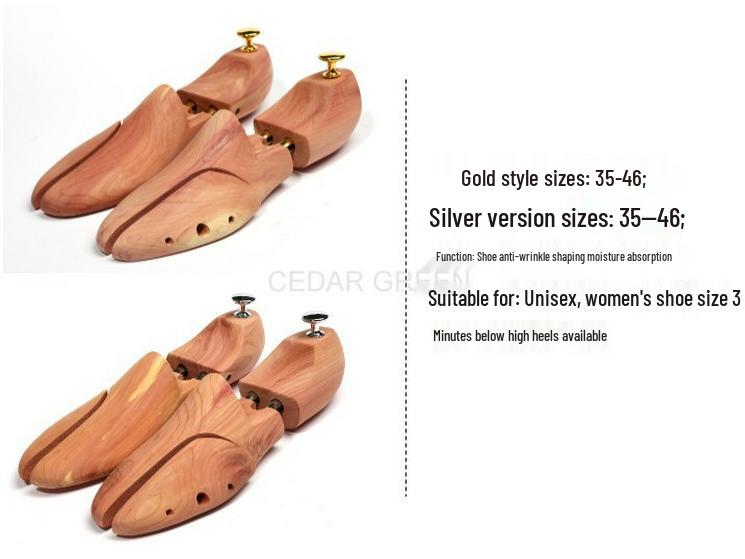 Adjustable North American Cedar Shoe Stretcher: Anti-Crease Wooden Expander for Men's & Women's Shoes