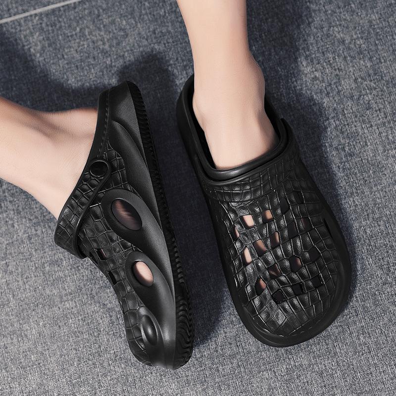 Летняя мужская пляжная обувь для взрослых, водонепроницаемая и нескользящая, с сумкой для ног, с отверстием для головы, для занятий спортом на открытом воздухе, для сада, тапочки большого размера