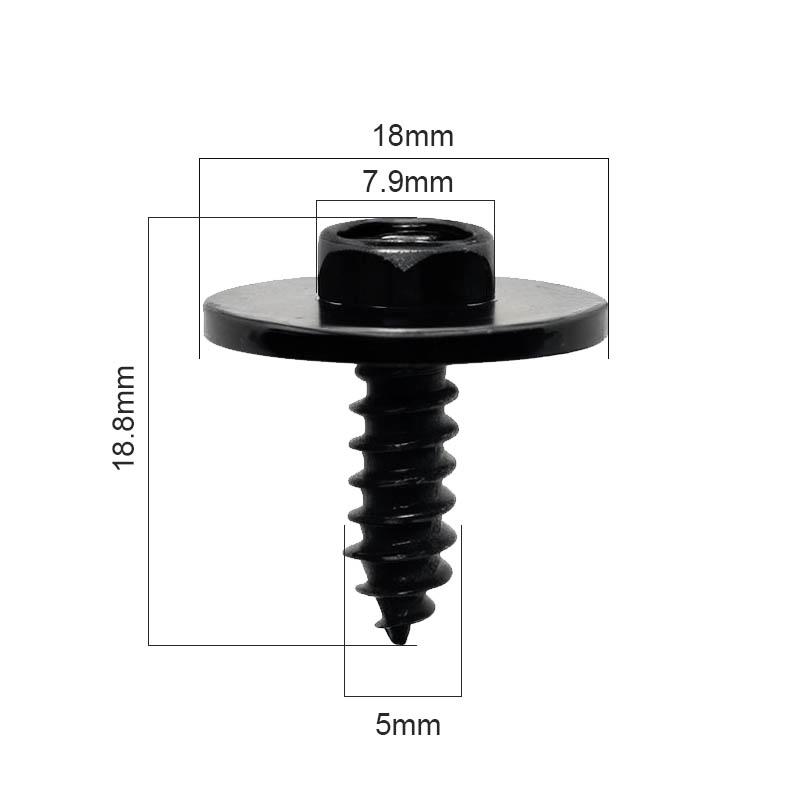 Engine Guard Plate Screw for BMW Self-tapping Screw Engine Shield Bumper Metal Nut Screw Washers Clip