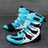 Autumn and Winter New Large-sized Buttoned High-top Motorcycle Shoes, Anti-drop Motorcycle Shoes, Outdoor Riding Boots