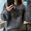 French Lace Hollow Flower Sweater for Women In Autumn and Winter Lazy Loose Knit Top Design for Women's Clothing