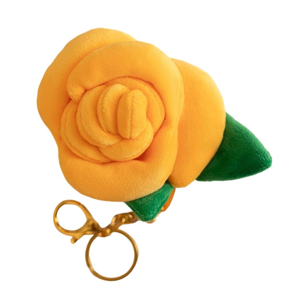 Rose Pendant Decoration For Valentine's Day, Cute Plush Simulation Rose Keychain, Valentine's Day Gift Bouquet