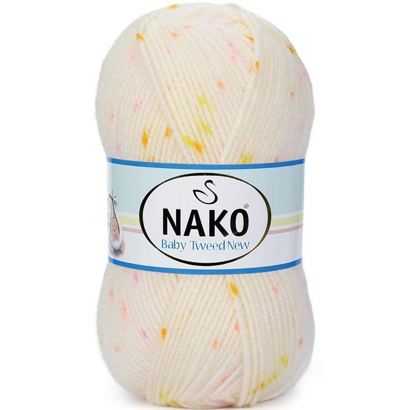 Трикотажная пряжа Nako Baby Tweed New Premium, 4 шара, 230 метров (100гр)-Мяч для ручного вязания - Разноцветный - Хобби - Акриловый жилет премиум-класса - Шарф - Шапочка - Пинетки - Сделай сам