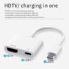 2 In 1 High - Definition 4K 30HZ/60HZ Sync Screen Connector Type - C Adapter for iPhone 16 TV Monitors Projector Digital Adapter