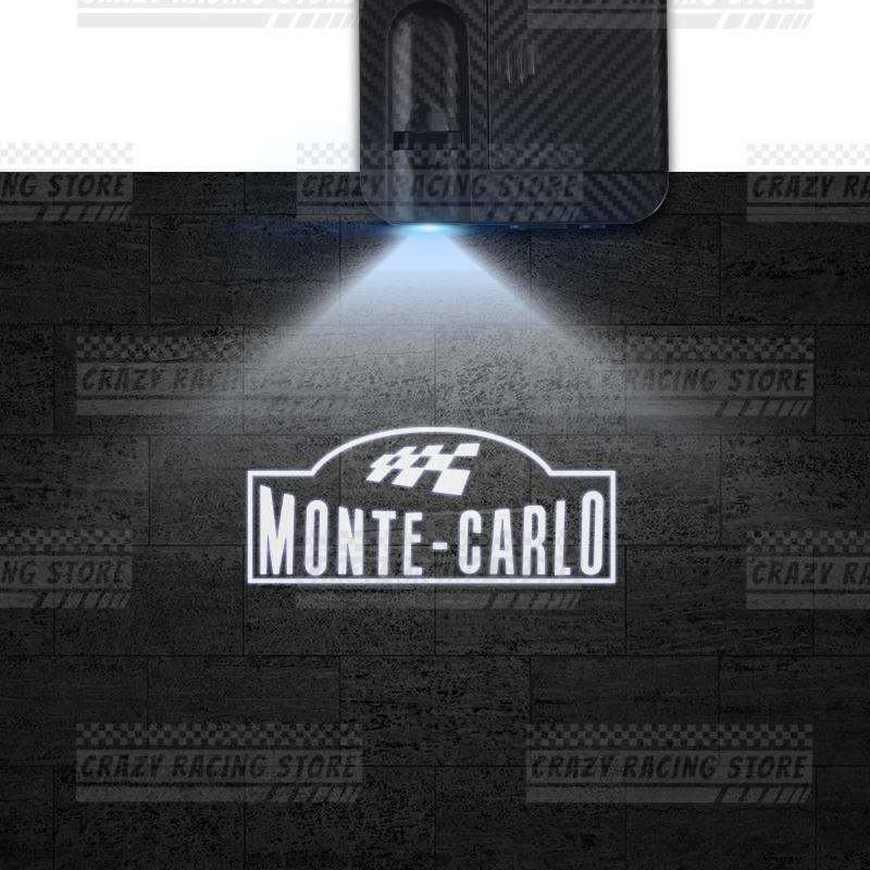 DAYB7 1/2PCS For Monte Carlo L&K Logo LED Courtesy Lamp Car Door Welcome Light Ghost Shadow Light For Skoda Superb Octavia Kodiaq VRS