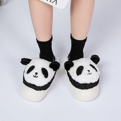 Милые тапочки в виде панды на толстой подошве, женские, мягкие, с рисунком животных, женские, пушистые, зимние, сохраняющие тепло, тапочки для спальни, размер 36-45