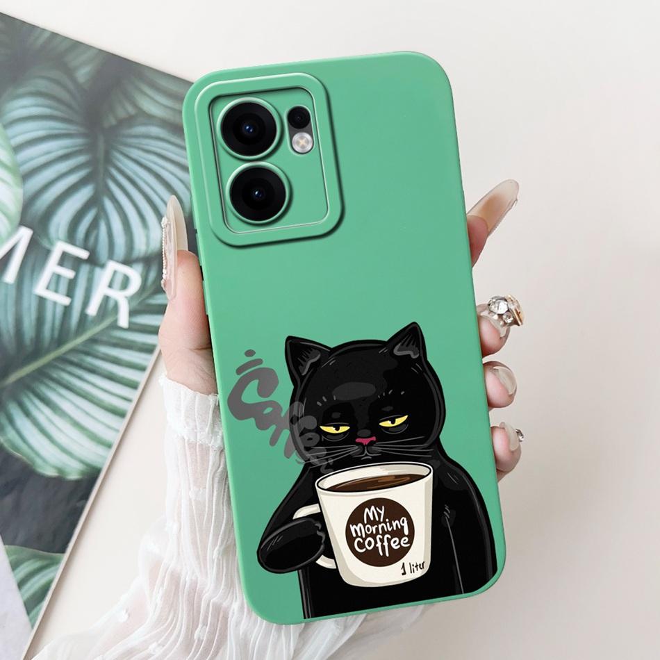 Для OPPO Reno13 F 4G 5G Reno13 Pro Милый Мультяшный Космический Кот Чехол для Телефона Reno 13F 13 13Pro Мягкий Силиконовый Ударопрочный Чехол