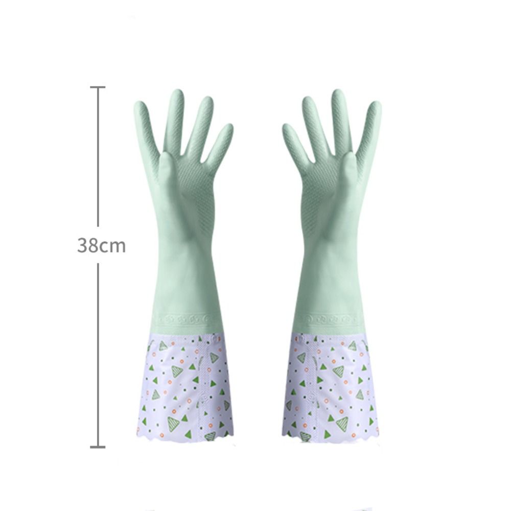 Velvet Winter Cleaning Gloves Latex Housework Gloves Warm Rubber Dish Washing Gloves  Kitchen