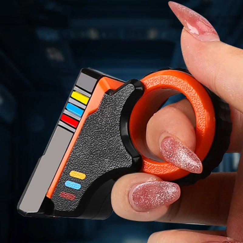 Magnetic Push Card Fidget Roller Pushing Plate Paragraph Ring Mechanical Slider Ratchet Wheel Stress Relief Toy Edc For Children