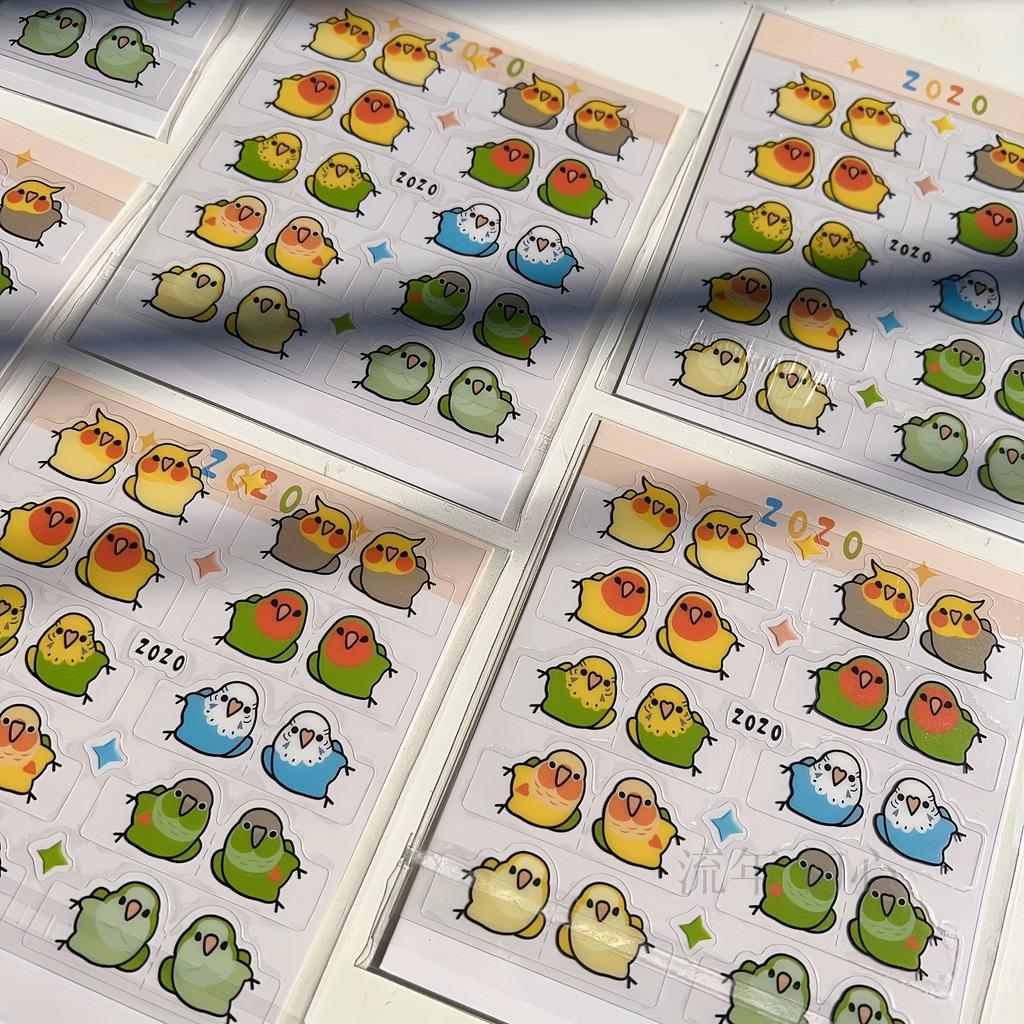 3packs/60pcs sticker, Stylish Parrot and Bird-themed Index Tabs, Decorative Leader-style Sticker Bookmarks