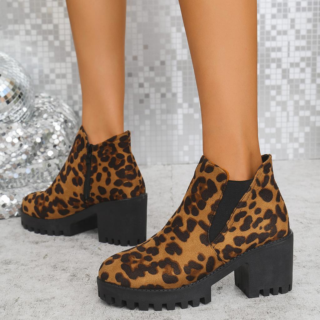 Женские сапоги на платформе, осенняя мода, элегантные сапоги из искусственной замши, женские лаконичные однотонные туфли на высоком каблуке, женские туфли Zapatos De Mujer