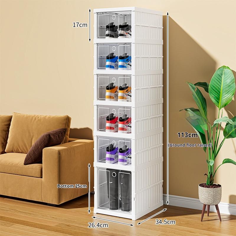 Transparent Dustproof Shoe Cabinet Multi-functional Large Capacity Stackable Shoes Cabinet Stackable Storage Organization Box