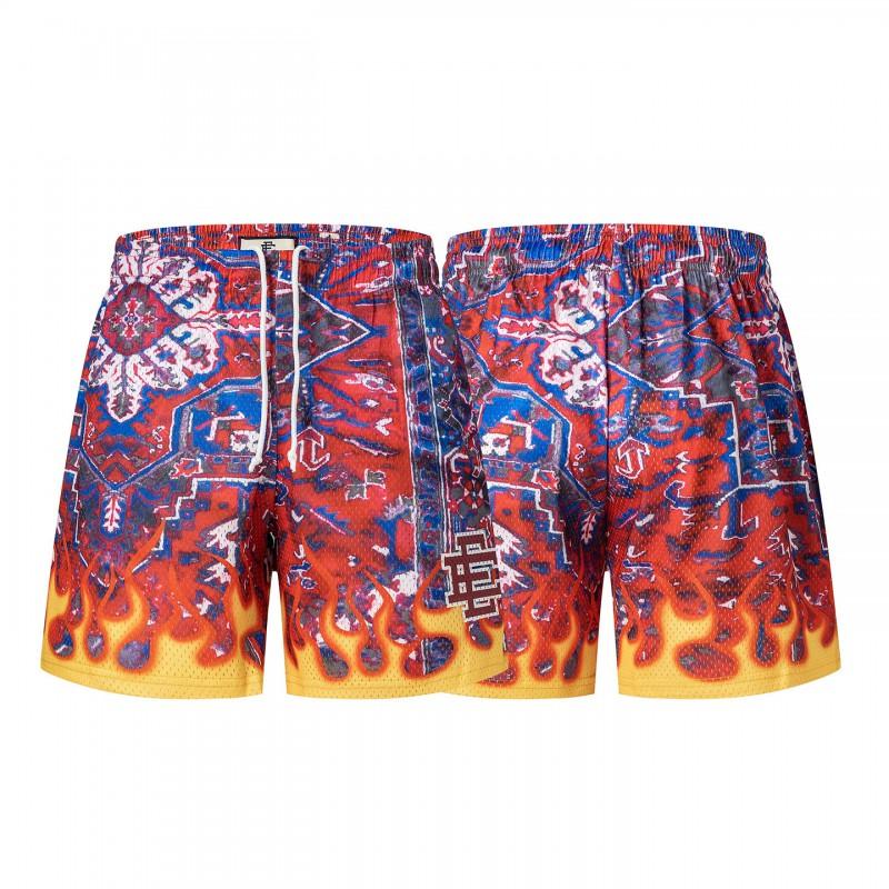 2025 Mens Loose Fit Beach Shorts Streetwear Cotton Blend Casual Boardshorts Teens Adults