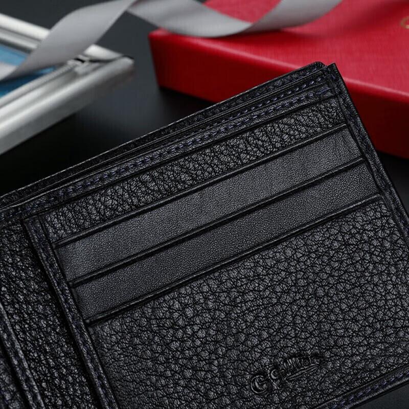 Goldlion Men's Wallet, Horizontal Style, Card Holder, Leather Wallet, Black