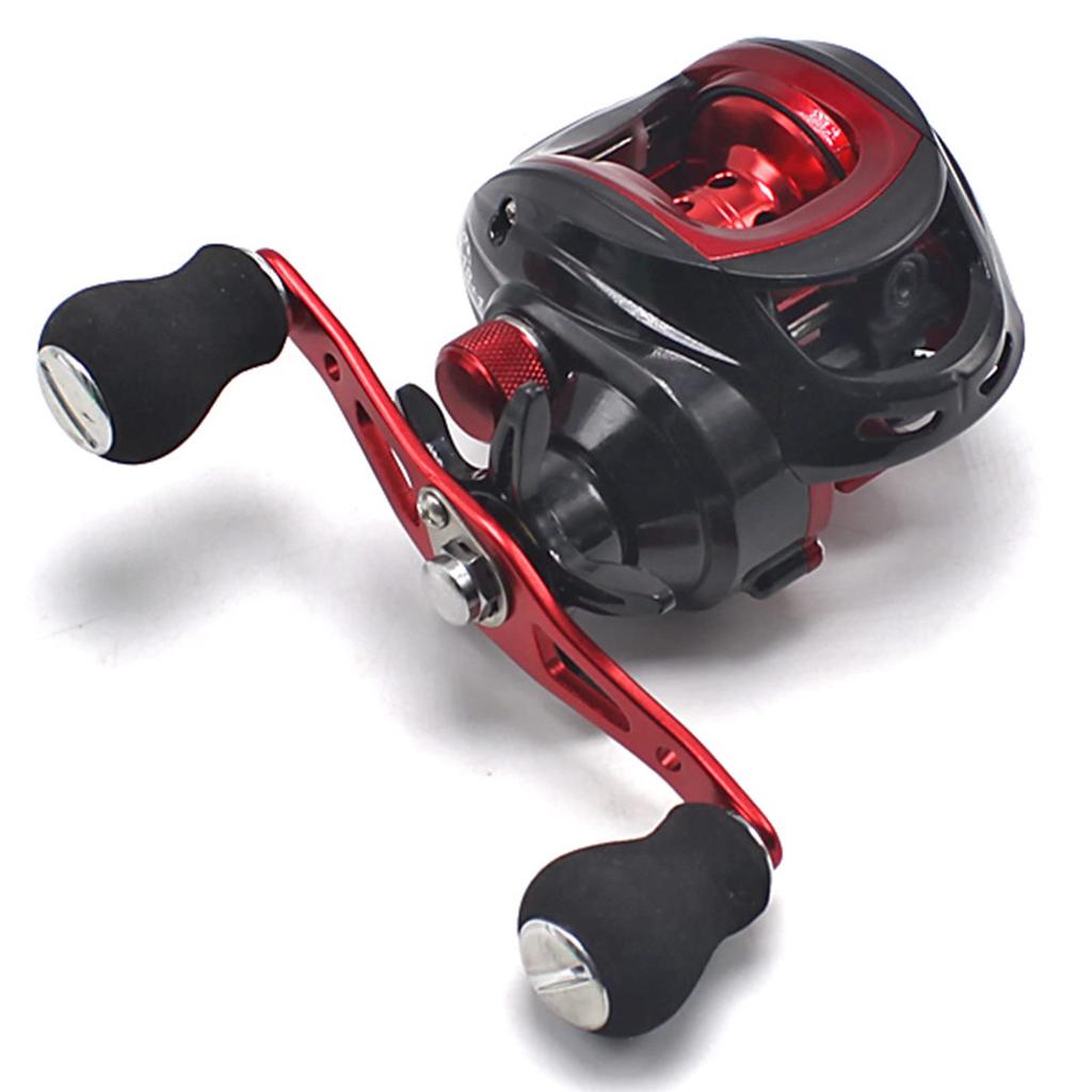 Wellvie классная катушка для ловли осьминогов с правой ручкой, для ловли окуня, для ловли с лодки, для соли, высокая передача x 18+1BB 7.21 (черный Красный)