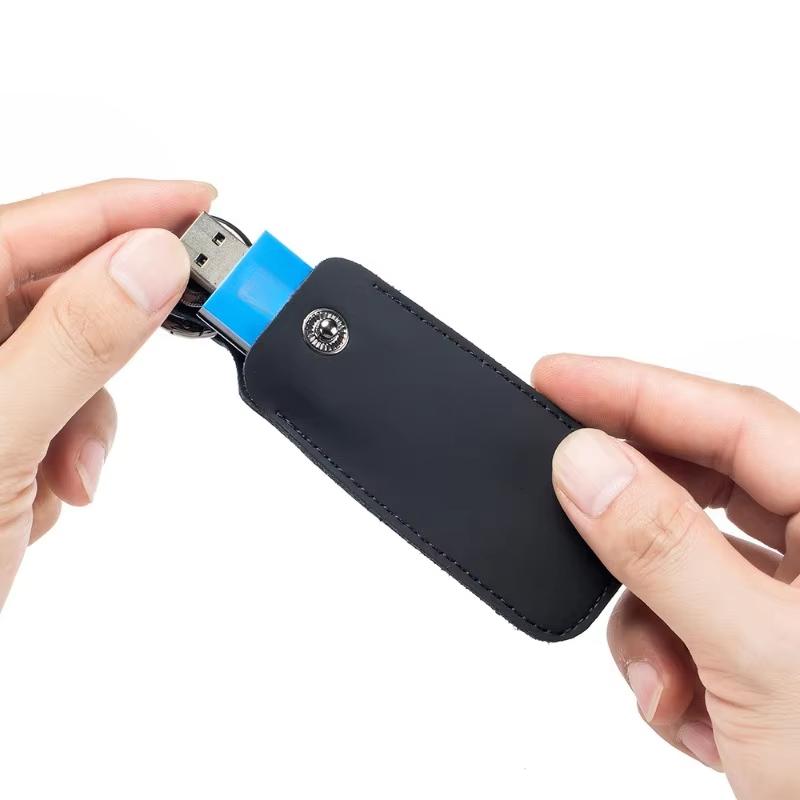 Кожаный защитный чехол для USB-накопителя, брелок для ключей, чехол для USB-флешки, защита от потери, чехол для автомобильного брелока для карты доступа Shield