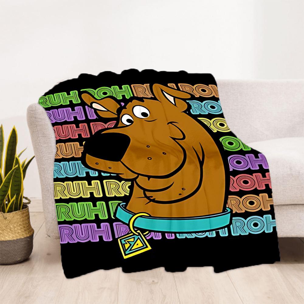 1 шт. Плед Scooby Doo Mystery для улицы, легкий, фланелевый, мягкий и теплый, всесезонный, для улицы, кемпинга, гостиной, офиса, L1106015