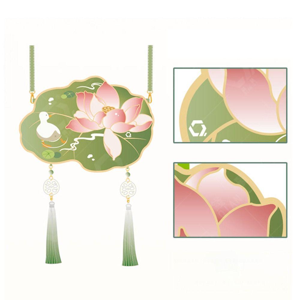 Сумка через плечо с вышивкой лотоса, стиль антикварный, ручная работа, китайская сумка в стиле Ханьфу, традиционная, элегантная, древний стиль, сумка-мессенджер