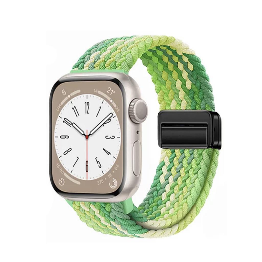 Плетеная нейлоновая ремешок-браслет Совместимый Для Apple Watch S10 46мм 44мм 40мм 45мм 49мм 41мм 38мм iWatch series se 10 7 3 5 6 8 9 Ultra