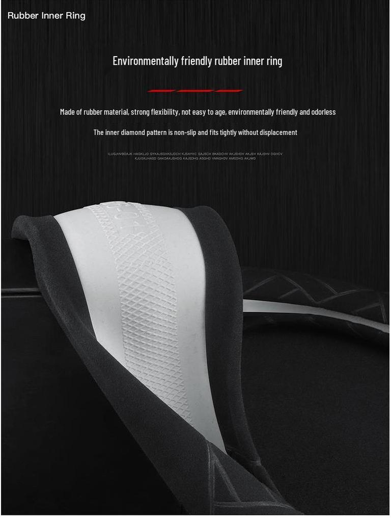 Plush Suede Steering Wheel Cover for Land Rover: Velar, Discovery, Range Rover Sport, Evoque, Defender