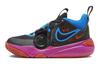 Nike Team Hustle D 11 Нескользящие Устойчивые к истиранию Низкие Детские Баскетбольные Кроссовки Сине-Черные Дети FD6727-001